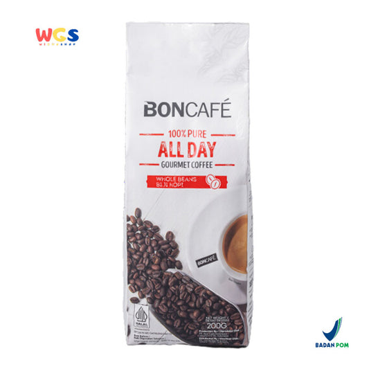 BONCAFE All Day 100% Pure Gourmet Arabica Whole Beans Coffee 200g - Biji Kopi