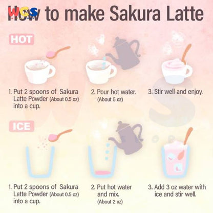 CY Beverages Pure Sakura Cherry Blossom Powder Unsweetened 50g