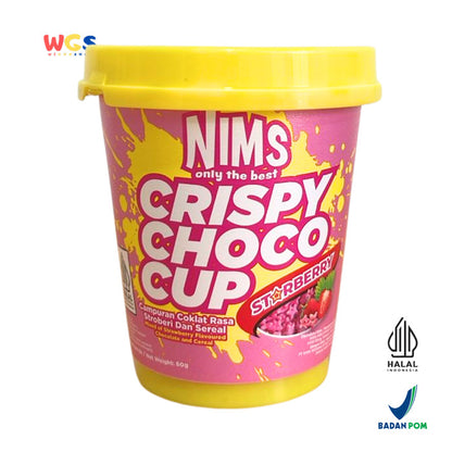 NIMS Only The Best Crispy Choco Cup Starberry With Strawberry Chocolate 60g - Coklat Rasa Stroberi dan Sereal