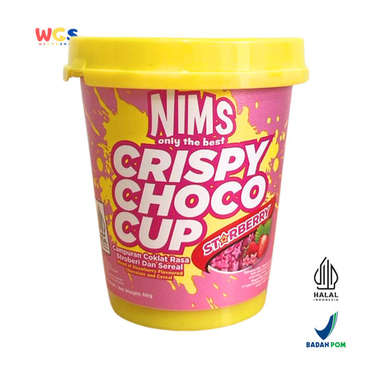 NIMS Only The Best Crispy Choco Cup Starberry With Strawberry Chocolate 60g - Coklat Rasa Stroberi dan Sereal
