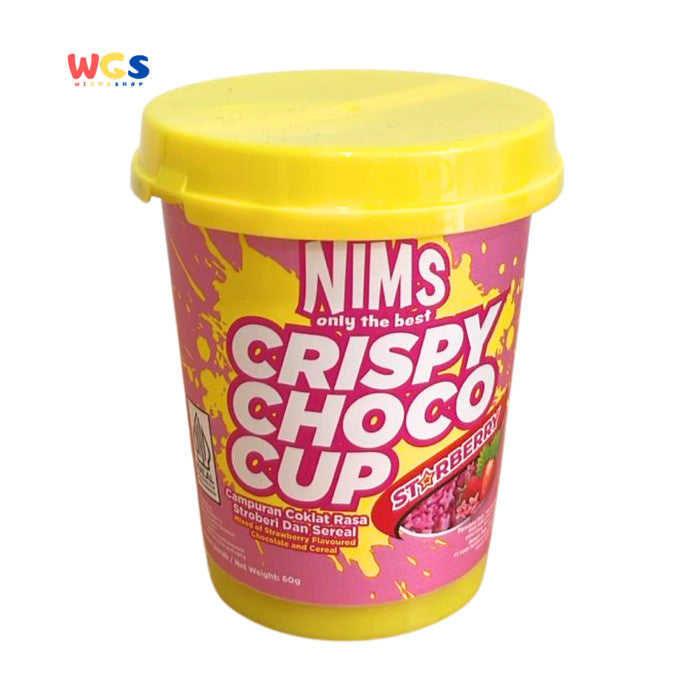 NIMS Only The Best Crispy Choco Cup Starberry With Strawberry Chocolate 60g - Coklat Rasa Stroberi dan Sereal