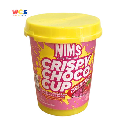NIMS Only The Best Crispy Choco Cup Starberry With Strawberry Chocolate 60g - Coklat Rasa Stroberi dan Sereal