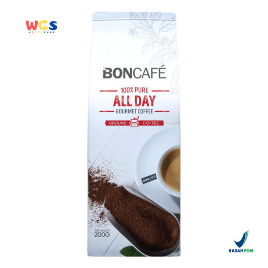 BONCAFE All Day 100% Pure Gourmet Arabica Ground Coffee 200g - Kopi Bubuk