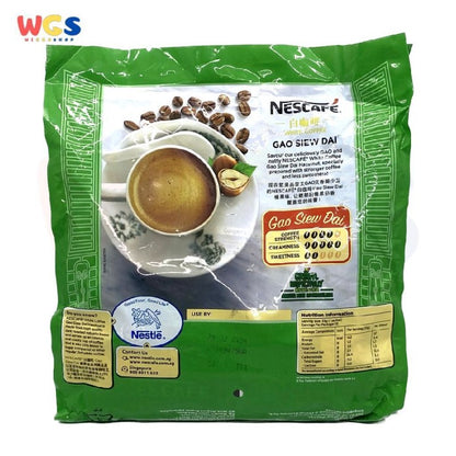 Nescafe White Coffee Gao Siew Dai Hazelnut Stong Roast Less Sweet 15s