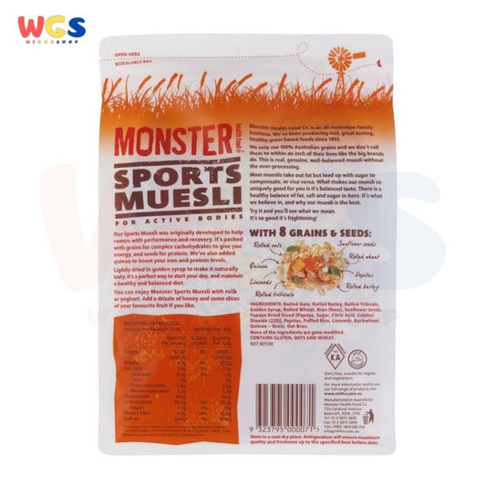 Monster Health Food Co Sports Muesli With Chia & Quinoa Nut Free 700g