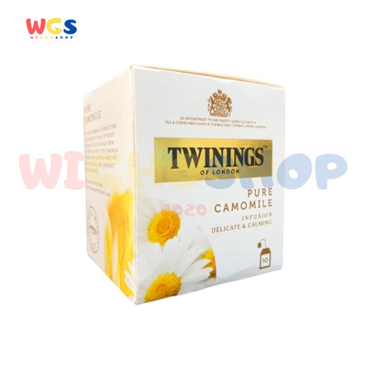 Twinings of London Pure Camomile Tea Bag 10g (10x1g) - Minuman Menenangkan untuk Relaksasi dan Kesehatan