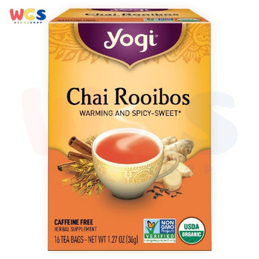 Yogi Tea Chai Rooibos Warming and Spicy Sweet 16 Tea Bags 36gr