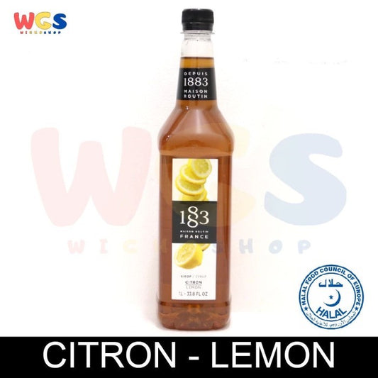 1883 Maison Routin France Syrup Citron-Lemon Flavored 1 ltr - 33.8 fl oz