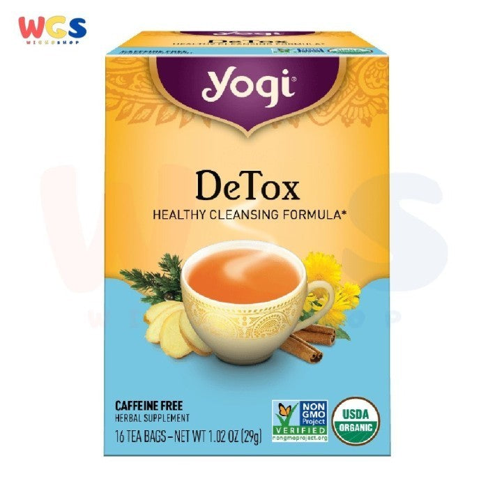 Yogi Tea Detox Healty Cleansing Formula Caffeine Free 16 Tea Bags 29gr