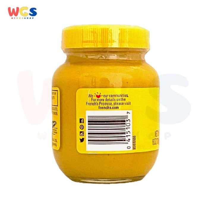 French's Frenchs Classic Yellow Mustard Gluten Free Jar 6oz 170g