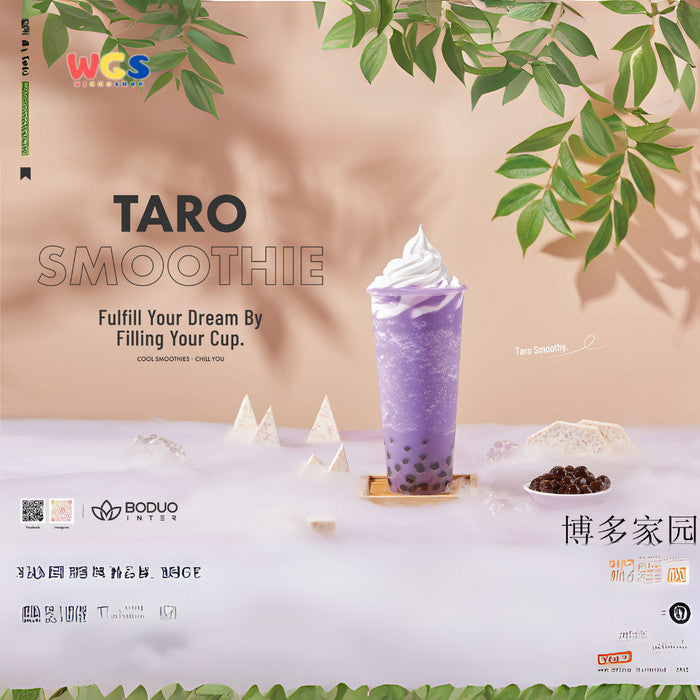 BODUO Premium Aromatic Taro Milk Tea Powder 1kg – Halal dan BPOM