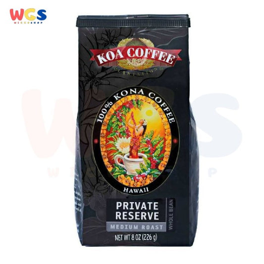 Kona Coffee Hawaii 100% Private Reserve Medium Roast Coffee Bean 226g