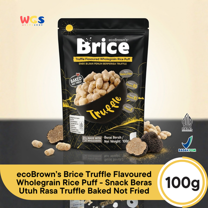 ecoBrown’s Brice Truffle Flavoured Wholegrain Rice Puff 100g - Snack Beras Utuh Rasa Truffle Baked Not Fried