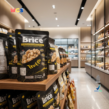 ecoBrown’s Brice Truffle Flavoured Wholegrain Rice Puff 100g - Snack Beras Utuh Rasa Truffle Baked Not Fried