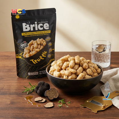 ecoBrown’s Brice Truffle Flavoured Wholegrain Rice Puff 100g - Snack Beras Utuh Rasa Truffle Baked Not Fried