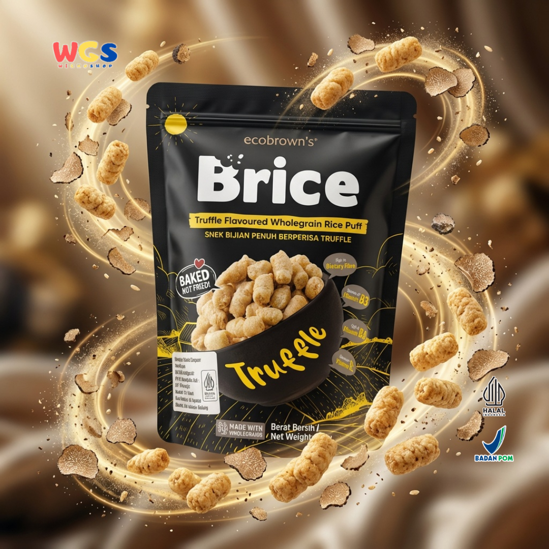 ecoBrown’s Brice Truffle Flavoured Wholegrain Rice Puff 40g - Snack Beras Utuh Rasa Truffle Baked Not Fried