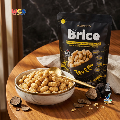 ecoBrown’s Brice Truffle Flavoured Wholegrain Rice Puff 40g - Snack Beras Utuh Rasa Truffle Baked Not Fried