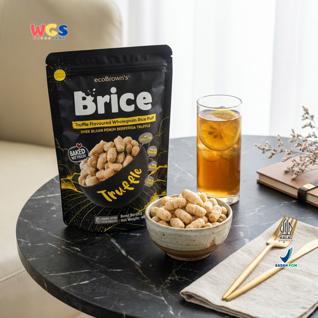ecoBrown’s Brice Truffle Flavoured Wholegrain Rice Puff 40g - Snack Beras Utuh Rasa Truffle Baked Not Fried