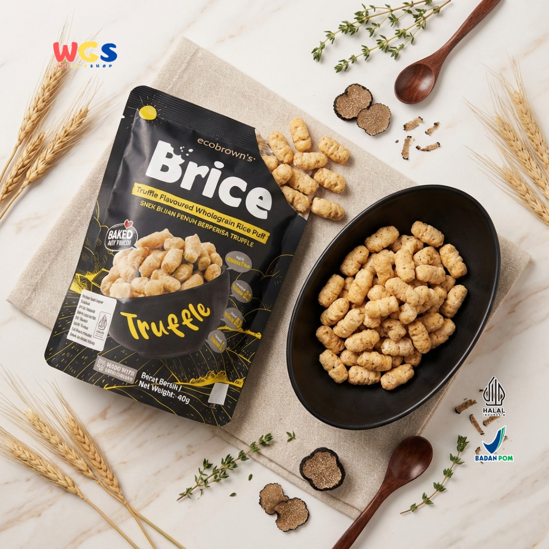 ecoBrown’s Brice Truffle Flavoured Wholegrain Rice Puff 40g - Snack Beras Utuh Rasa Truffle Baked Not Fried