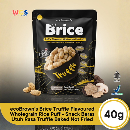 ecoBrown’s Brice Truffle Flavoured Wholegrain Rice Puff 40g - Snack Beras Utuh Rasa Truffle Baked Not Fried