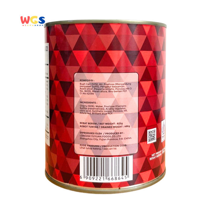 WILMOND Dark Sweet Pitted Cherries in Syrup 825g - Buah Ceri Premium