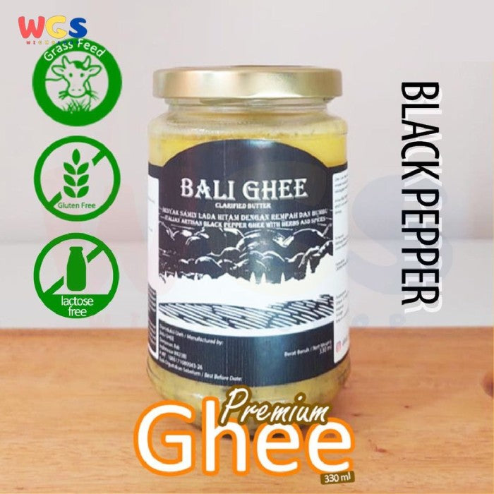 Bali Ghee Clarified Butter Ghee Black Pepper Spice Gluten Free 330ml