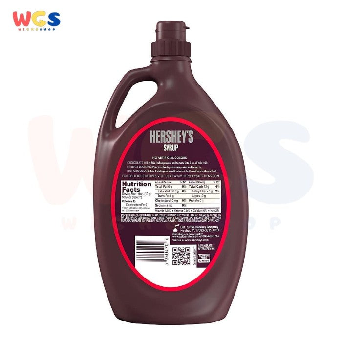 Hershey's Syrup Chocolate Genuine Flavor Fat Free 48oz 1.36kg