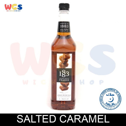 1883 Maison Routin France Syrup Salted Caramel Flavor 1 ltr - 33.8 fl oz